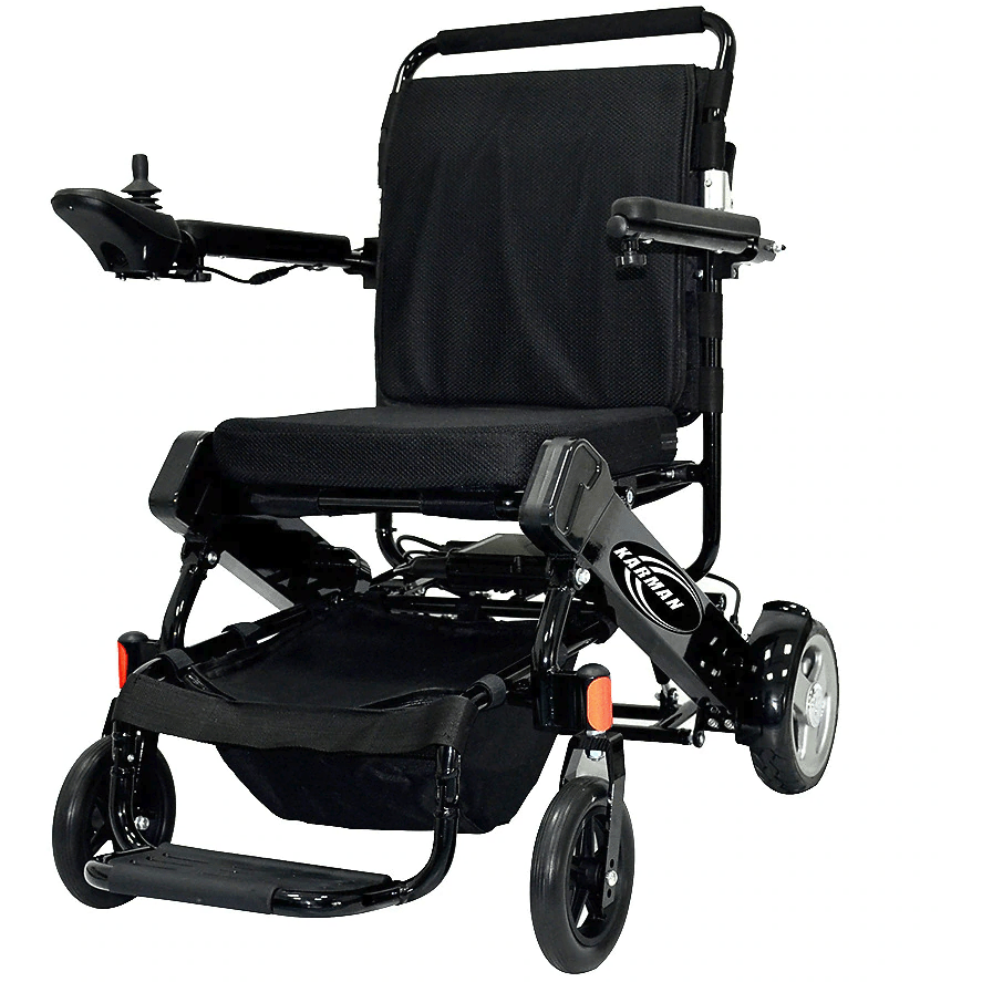 Karman Tranzit Go Foldable Lightweight Power Wheelchair Black